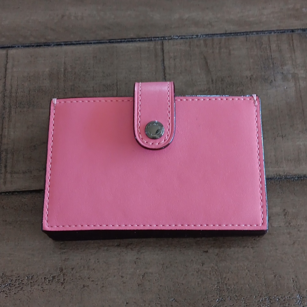 Coach Accordion Card Case Pink Gem
